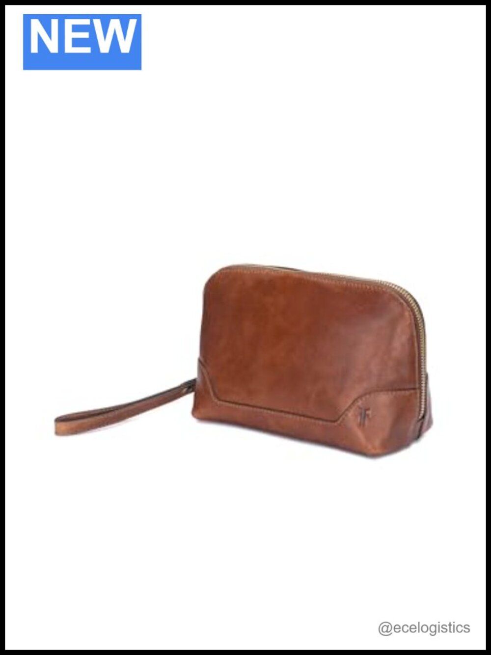 Frye Melissa Leather Carry-All Clutch with Zipper Closure, Fits Essentials,